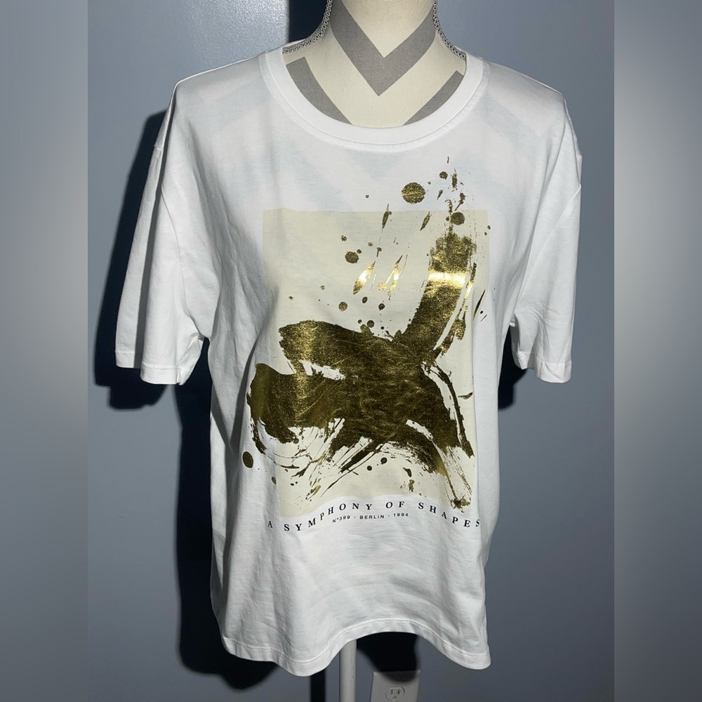 Zara White Crew Neck T-Shirt